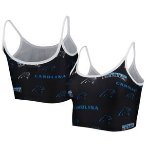 NFL Carolina Panthers Black and Blue Ultimate Fan Sports Bra Size XL